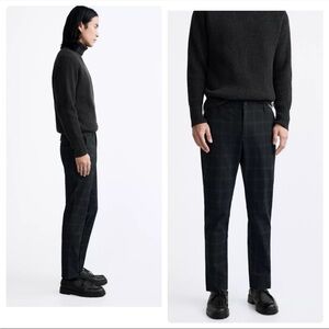 ZARA Men's The Driver Comfort Slim Plaid Pants M Plaid Collegiate Academia